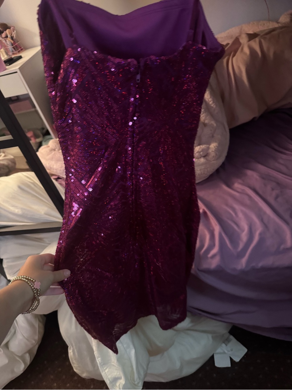 jcpenney Purple Sequin Mini Dress